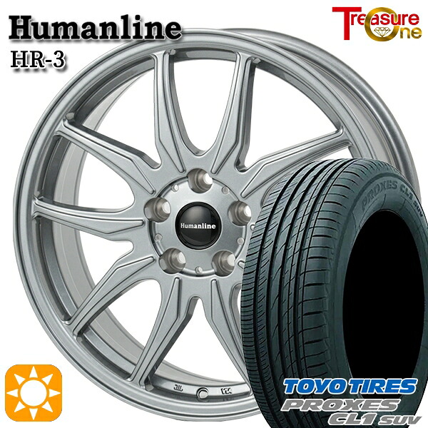 40アルファード 225/60R18 100H トーヨー プロクセス CL1 SUV トレジャーワン ヒューマンライン HR3 DS トヨタ純正 平座ナット対応 18インチ 7.0J 5H120 サマータイヤホイールセット