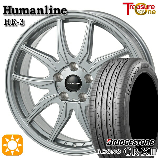 ジェイド アクセラ 225/40R18 92W XL ブリヂストン レグノ GRX3 トレジャーワン ヒューマンライン HR3 DS 18インチ 7.0J 5H114.3 サマータイヤホイールセット｜タイヤホイール激安王国