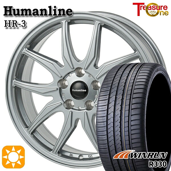 ジェイド アクセラ 225/40R18 92W XL ウィンラン R330 トレジャーワン ヒューマンライン HR3 DS 18インチ 7.0J 5H114.3 サマータイヤホイールセット