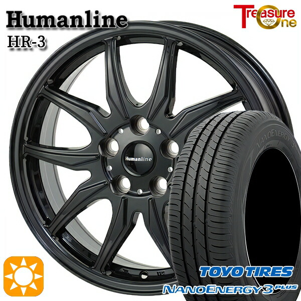 C-HR レガシィB4 225/50R18 95W トーヨー ナノエナジー3プラス トレジャーワン ヒューマンライン HR3 BK 18インチ 7.0J 5H114.3 サマータイヤホイールセット|タイヤホイール激安王国
