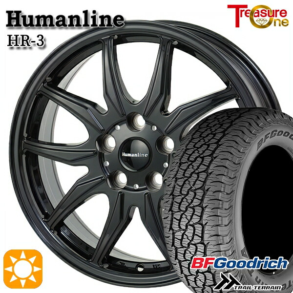20/30系アルファードヴェルファイア 235/60R18 107H XL RBL BFグッドリッチ トレールテレーン トレジャーワン ヒューマンライン HR3 BK 18インチ 7.0J 5H114.3 サマータイヤホイールセット
