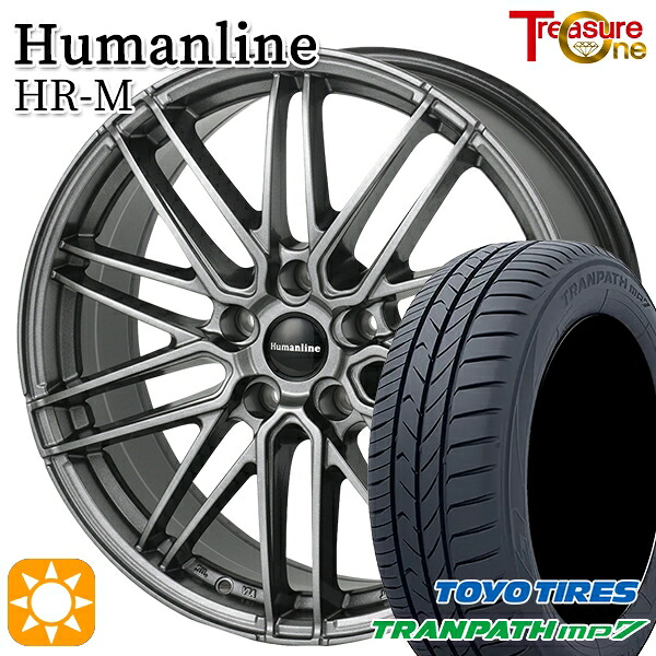 4/10ﾎﾟｲﾝﾄ10倍★C-HR カローラクロス 215/60R17 96H トーヨー トランパス mp7 トレジャーワン ヒューマンライン HRM GM 17インチ 7.0J 5H114.3 サマータイヤホイールセット