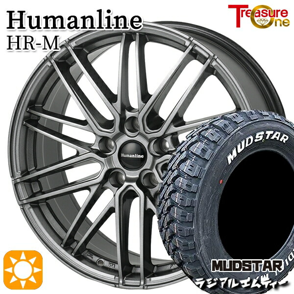 215/70R16 100T マッドスター ラジアル M/T ホワイトレター トレジャーワン ヒューマンライン HRM GM 16インチ 6.5J 5H114.3 サマータイヤホイールセット
