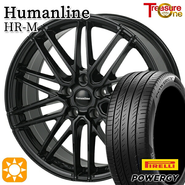 215/45R17 91W XL ピレリ パワジー トレジャーワン ヒューマンライン HRM BK 17インチ 7.0J 5H114.3 サマータイヤホイールセット