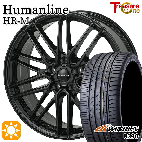 C-HR レガシィB4 225/50R18 95W ウィンラン R330 トレジャーワン ヒューマンライン HRM BK 18インチ 7.5J 5H114.3 サマータイヤホイールセット｜タイヤホイール激安王国 54,540円