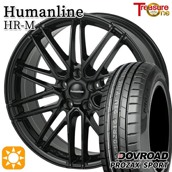 235/50R18 101W XL DOVROAD プロザックススポーツ トレジャーワン ヒューマンライン HRM BK 18インチ 7.5J 5H114.3 サマータイヤホイールセット|タイヤホイール激安王国