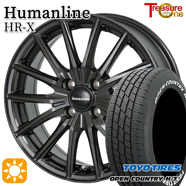 ライズ ロッキー 215/70R16 100H トーヨー オープンカントリー H/T2 WL トレジャーワン ヒューマンライン HRX TB 16インチ 6.0J 4H100 サマータイヤホイールセット