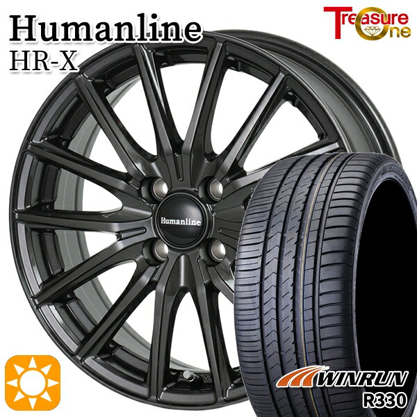 195/45R16 84V XL ウィンラン R330 トレジャーワン ヒューマンライン HRX TB 16インチ 6.0J 4H100 サマータイヤホイールセット|タイヤホイール激安王国