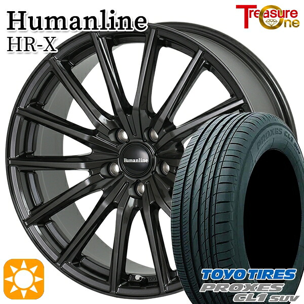 225/60R18 100H トーヨー プロクセス CL1 SUV トレジャーワン ヒューマンライン HRX TB 18インチ 7.5J 5H114.3 サマータイヤホイールセット