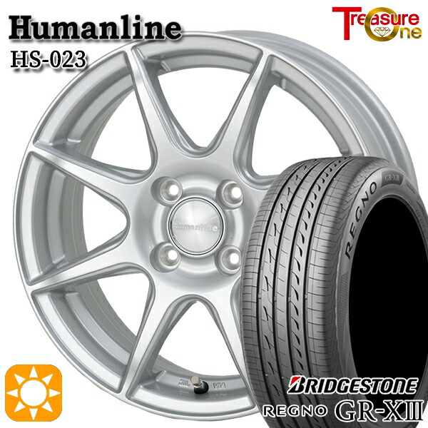 4/10ﾎﾟｲﾝﾄ10倍★フィット アクア 175/65R15 84H ブリヂストン レグノ GRX3 トレジャーワン ヒューマンライン HS023 SI 15インチ 5.5J 4H100 サマータイヤホイールセット 49,620円