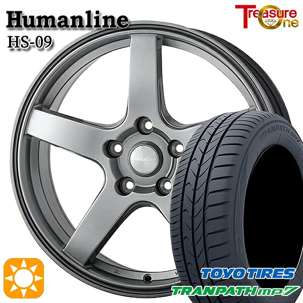 225/50R18 95V トーヨー トランパス mp7 トレジャーワン ヒューマンライン HS09 DG 18インチ 8.0J 5H114.3 サマータイヤホイールセット