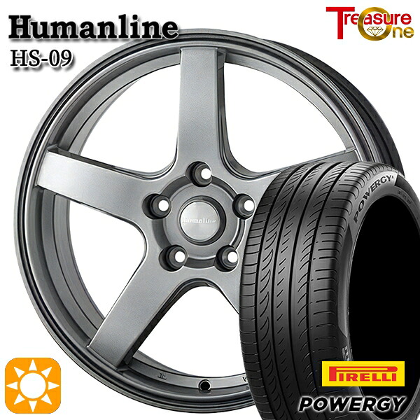225/40R18 92W XL ピレリ パワジー トレジャーワン ヒューマンライン HS09 DG 18インチ 7.0J 5H114.3 サマータイヤホイールセット|タイヤホイール激安王国