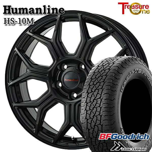 225/65R17 102T ORWL BFグッドリッチ トレールテレーン トレジャーワン ヒューマンライン HS10M BK 17インチ 7.0J 5H114.3 サマータイヤホイールセット