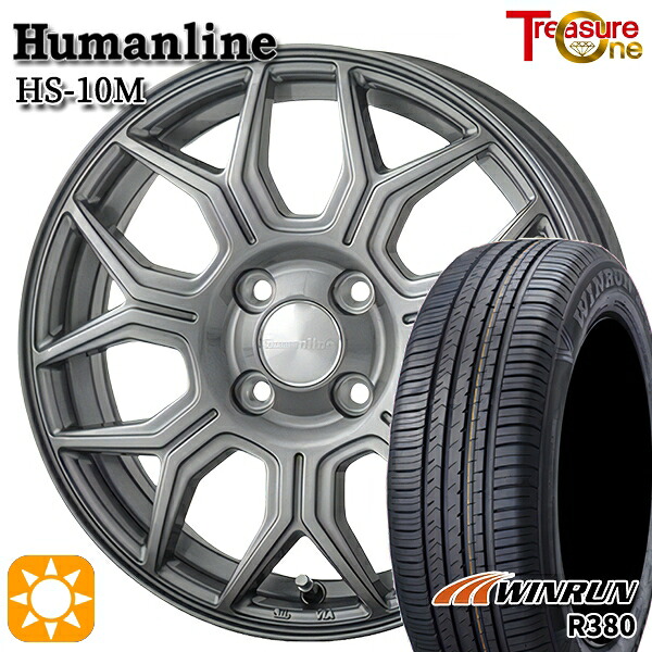 フィット アクア 175/70R14 84T ウィンラン R380 トレジャーワン ヒューマンライン HS10M DG 14インチ 5.5J 4H100 サマータイヤホイールセット|タイヤホイール激安王国