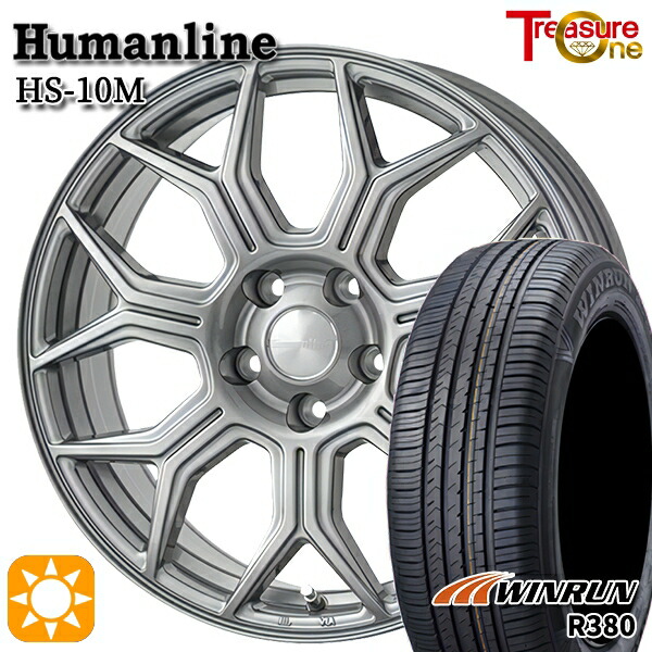 フォレスターSH 215/60R17 96V ウィンラン R380 トレジャーワン ヒューマンライン HS10M DG 17インチ 7.0J 5H100 サマータイヤホイールセット|タイヤホイール激安王国