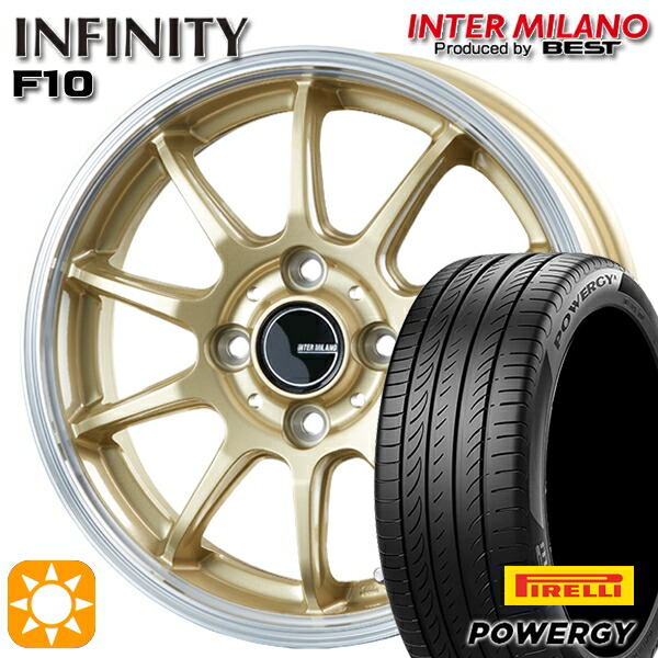 4/10ﾎﾟｲﾝﾄ10倍★フィット アクア 185/60R15 84H ピレリ パワジー インターミラノ インフィニティ F10 GL/RP 15インチ 5.5J 4H100 サマータイヤホイールセット
