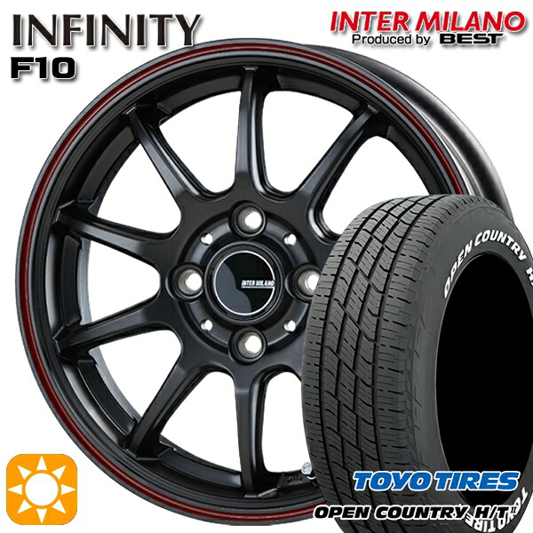 4/10ﾎﾟｲﾝﾄ10倍★フィット アクア 185/60R15 84H トーヨー オープンカントリー H/T2 WL インターミラノ インフィニティ F10 MBK/FR 15インチ 5.5J 4H100 サマータイヤホイールセット