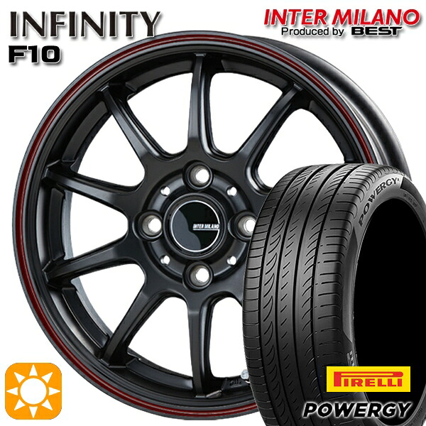 4/10ﾎﾟｲﾝﾄ10倍★フィット アクア 185/60R15 84H ピレリ パワジー インターミラノ インフィニティ F10 MBK/FR 15インチ 5.5J 4H100 サマータイヤホイールセット 48,960円