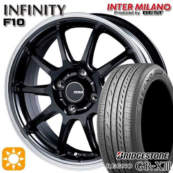 4/10ﾎﾟｲﾝﾄ10倍★フィット アクア 185/60R15 84H ブリヂストン レグノ GRX3 インターミラノ インフィニティ F10 BK/RP 15インチ 5.5J 4H100 サマータイヤホイールセット