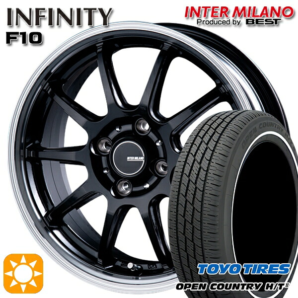 4/10ﾎﾟｲﾝﾄ10倍★165/60R15 77H トーヨー オープンカントリー H/T2 WR インターミラノ インフィニティ F10 BK/RP 15インチ 4.5J 4H100 サマータイヤホイールセット