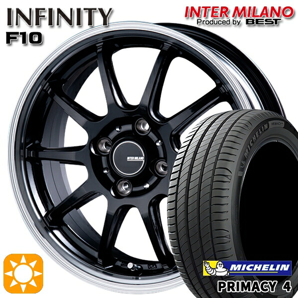 フィット アクア 185/60R15 88H XL ミシュラン プライマシー4 インターミラノ インフィニティ F10 BK/RP 15インチ 5.5J 4H100 サマータイヤホイールセット