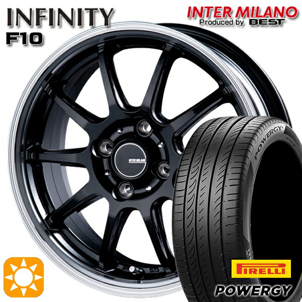 4/10ﾎﾟｲﾝﾄ10倍★フィット アクア 185/60R15 84H ピレリ パワジー インターミラノ インフィニティ F10 BK/RP 15インチ 5.5J 4H100 サマータイヤホイールセット