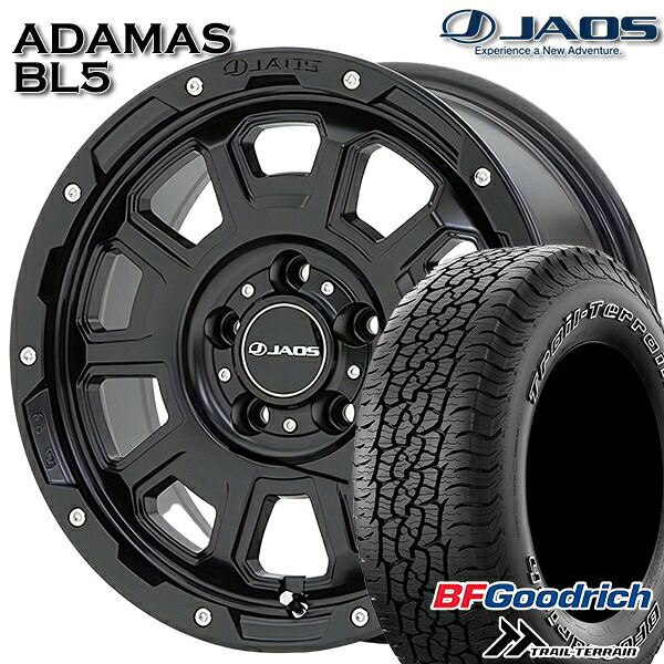 245/65R17 111T ORWL BFグッドリッチ トレールテレーン ジャオス アダマス BL5 マットブラック 17インチ 7.5J 5H114.3 サマータイヤホイールセット｜タイヤホイール激安王国