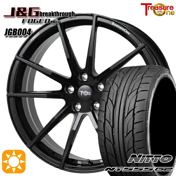 MINI (F55/F56/F57) 215/35R18 84W XL ニットー NT555 G2 トレジャーワン 鍛造 J&Gブレイクスルー JGB004 ブラック 18インチ 7.5J 5H112 サマータイヤホイールセット|タイヤホイール激安王国