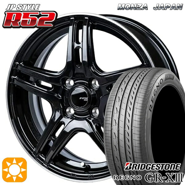 タンク ルーミー 165/65R14 79S ブリヂストン レグノ GRX3 モンツァ JPスタイル R52 14インチ 5.0J 4H100 サマータイヤホイールセット｜タイヤホイール激安王国 56,485円
