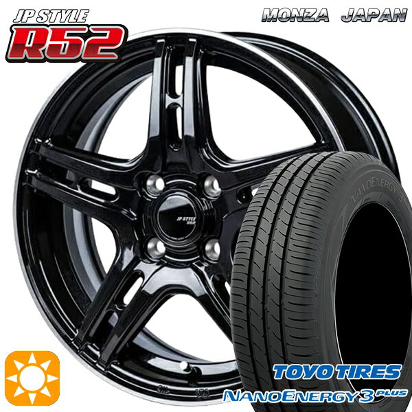 アクア ヴィッツ 165/70R14 81S トーヨー ナノエナジー3プラス モンツァ JPスタイル R52 14インチ 5.0J 4H100 サマータイヤホイールセット｜タイヤホイール激安王国