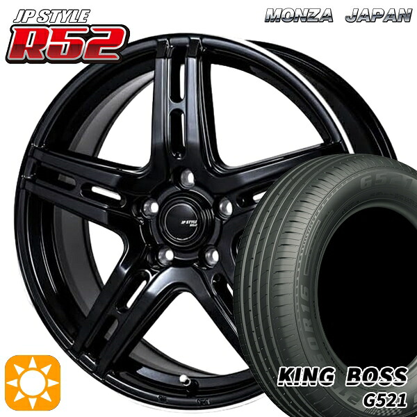 30/50プリウス カローラスポーツ 205/55R16 91V キングボス G521 モンツァ JPスタイル R52 16インチ 6.5J 5H100 サマータイヤホイールセット