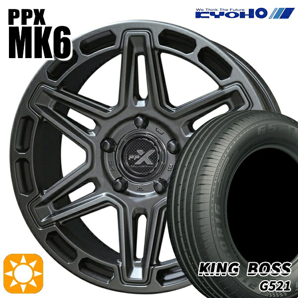 エスティマ ヤリスクロス 215/60R16 95V キングボス G521 KYOHO PPX MK6 16インチ 7.0J 5H114.3 +35 サマータイヤホイールセット|タイヤホイール激安王国