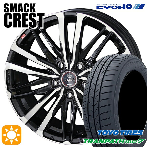 215/60R17 96H トーヨー トランパス mp7 KYOHO スマック クレスト 17インチ 7.0J 5H100 サマータイヤホイールセット|タイヤホイール激安王国