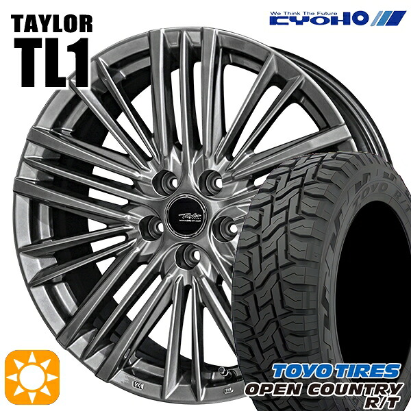 40アルヴェル 225/65R17 102Q トーヨー オープンカントリー R/T KYOHO テイラー TL1 HM 17インチ 6.5J 5H120 +40 サマータイヤホイールセット|タイヤホイール激安王国