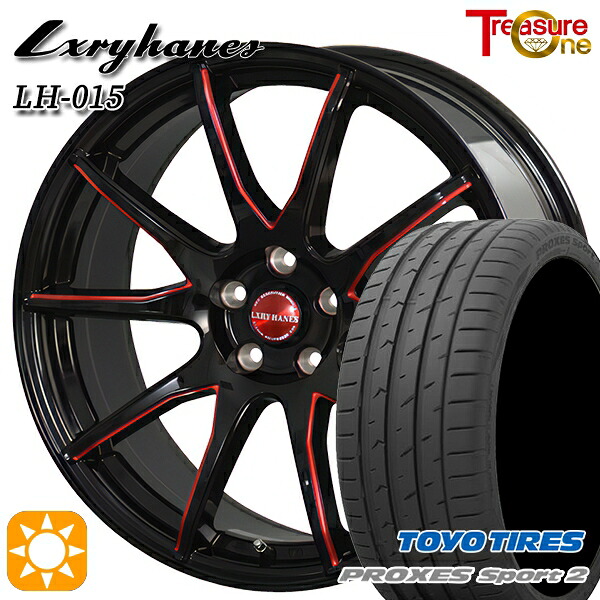 アルファード ヴェルファイア 235/50R18 101Y XL トーヨー プロクセススポーツ2 トレジャーワン ラグジーヘインズ LH015 ブラック・マシニングレッドクリア 18インチ 7.0J 5H114.3 サマータイヤホイールセット