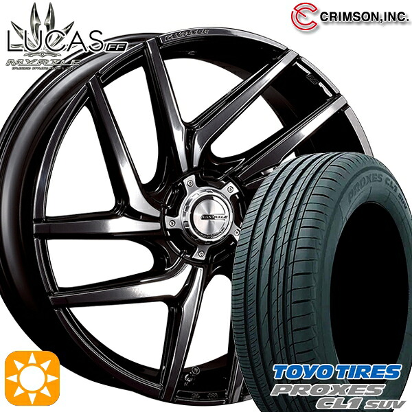 245/45R20 103W トーヨー プロクセス CL1 SUV クリムソン マーテル ルーカスFF ブラックメタルコート 20インチ 8.5J 5H114.3 サマータイヤホイールセット