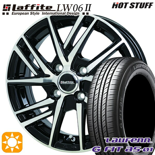 マツダ2 ノート 185/65R15 88H ラウフェン G FIT as-01 LH42 HotStuff ラフィット LW06-2 BK/P 15インチ 5.5J 4H100 サマータイヤホイールセット|タイヤホイール激安王国