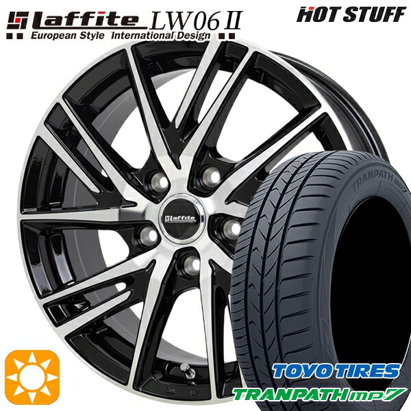 エスティマ ヤリスクロス 215/60R16 95H トーヨー トランパス mp7 HotStuff ラフィット LW06-2 BK/P 16インチ 6.5J 5H114.3 サマータイヤホイールセット