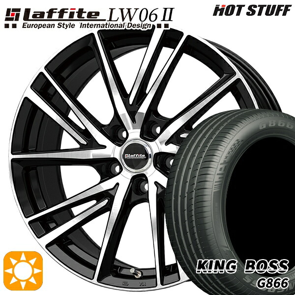 20/30系アルファードヴェルファイア 235/50R18 101W XL キングボス G866 HotStuff ラフィット LW06-2 BK/P 18インチ 7.0J 5H114.3 サマータイヤホイールセット
