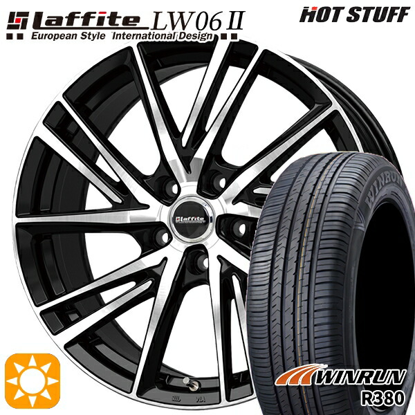 マツダ6 エクストレイル 225/60R18 104V XL ウィンラン R380 HotStuff ラフィット LW06-2 BK/P 18インチ 8.0J 5H114.3 サマータイヤホイールセット|タイヤホイール激安王国