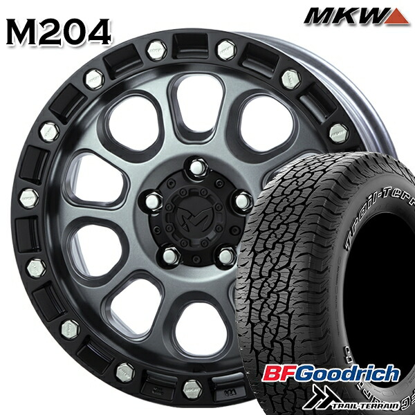4/10ﾎﾟｲﾝﾄ10倍★JEEPラングラー 265/65R17 112T ORWL BFグッドリッチ トレールテレーン MKW M204 ドライグレー 17インチ 8.0J 5H127 サマータイヤホイールセット