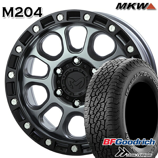 4/10ﾎﾟｲﾝﾄ10倍★265/65R17 112T ORWL BFグッドリッチ トレールテレーン MKW M204 ドライグレー 17インチ 8.0J 6H139.7 サマータイヤホイールセット