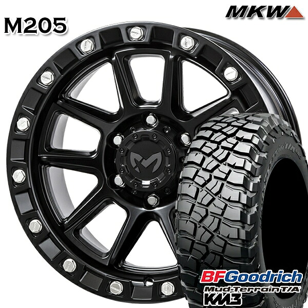 LT265/65R17 120/117Q RBL BFグッドリッチ マッドテレーン T/A KM3 MKW MK-46 M/L+ ブラックキャット 17インチ 8.5J 6H139.7 サマータイヤホイールセット