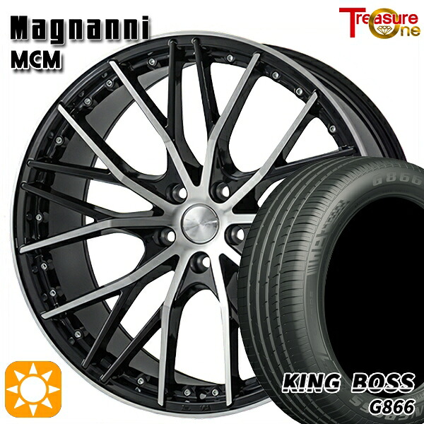 215/50R18 96W XL キングボス G866 トレジャーワン マグナーニ MCM ブラックポリッシュ 18インチ 7.5J 5H114.3 サマータイヤホイールセット|タイヤホイール激安王国