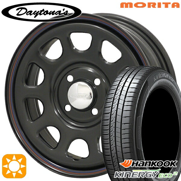 エブリィワゴン 165/60R14 75H ハンコック キナジーエコ2 K435 MRT DAYTONA'S G2 デイトナズ ブラック 14インチ 5.0J 4H100 サマータイヤホイールセット|タイヤホイール激安王国