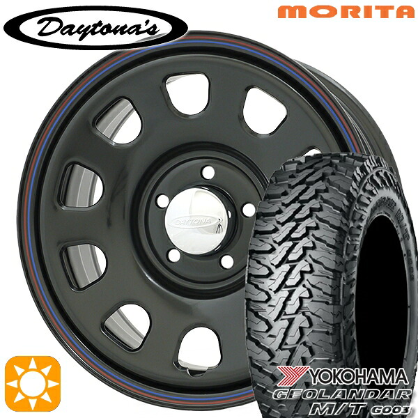 デリカD5 225/70R16 103S ヨコハマ ジオランダーM/T G003 MRT DAYTONA'S G2 デイトナズ ブラック 16インチ 7.0J 5H114.3 サマータイヤホイールセット