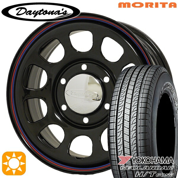 4/20ﾎﾟｲﾝﾄ10倍★200系ハイエース 195/80R15 107/105L ヨコハマ ジオランダー H/T G056 MRT DAYTONA'S G2 デイトナズ ブラック 15インチ 6.5J 6H139.7 サマータイヤホイールセット