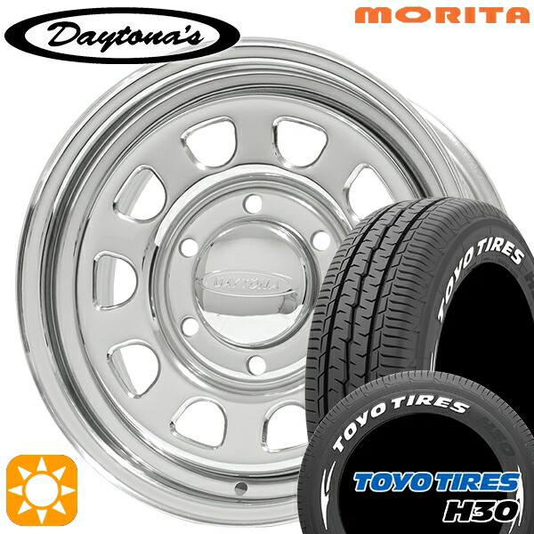 200系ハイエース 215/65R16 109/107R トーヨー H30 ホワイトレター MRT DAYTONA'S G2 デイトナズ クローム 16インチ 6.5J 6H139.7 サマータイヤホイールセット｜タイヤホイール激安王国