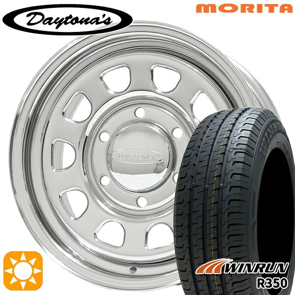 200系ハイエース 215/65R16 109/107T ウィンラン R350 MRT DAYTONA'S G2 デイトナズ クローム 16インチ 6.5J 6H139.7 サマータイヤホイールセット 59,160円