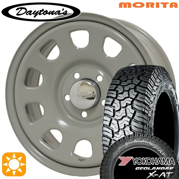 デリカD5 235/70R16 104/101Q OWL ヨコハマ ジオランダー X-AT G016 アウトラインホワイトレター MRT DAYTONA'S G2 デイトナズ グレー 16インチ 7.0J 5H114.3 サマータイヤホイールセット